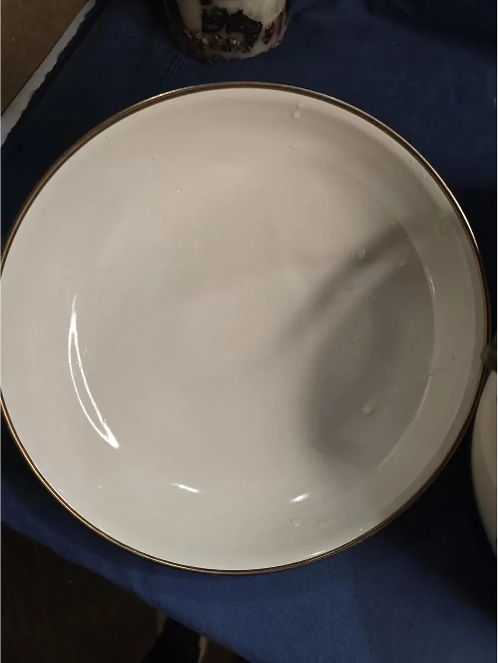 Vintage Porcelain Casserole Brass Handles Villa Grande Tabletops Unlimited